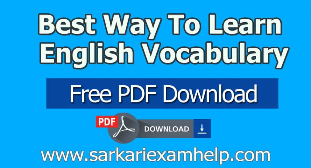 English Vocabulary PDF Free Download
