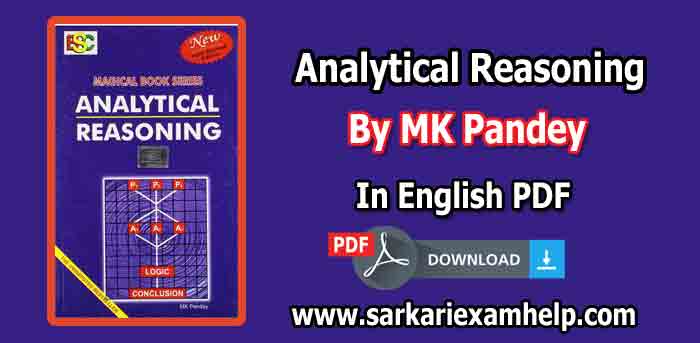 Analytical Reasoning By MK Pandey PDF Book Free Download