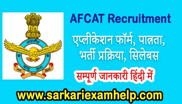 IAF AFCAT Recruitment 2021