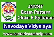 JNVST Exam Pattern Class 6 Syllabus 2023