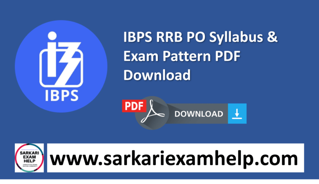 IBPS RRB PO 2024 Syllabus & Exam Pattern PDF Download