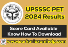 UPSSSC PET Result 2024 Out
